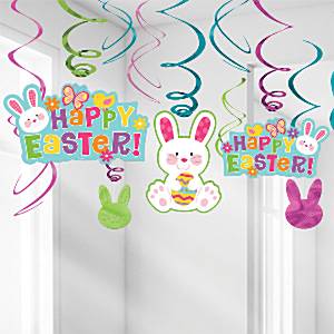 Easter Swirl Decorations 12 Pack