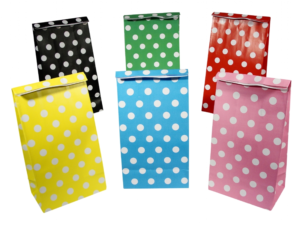 Polka Dot Paper Party Bag Selection