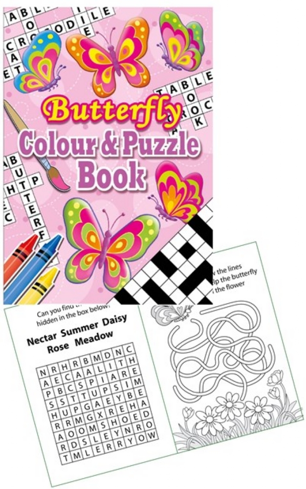 butterfly colour puzzle book