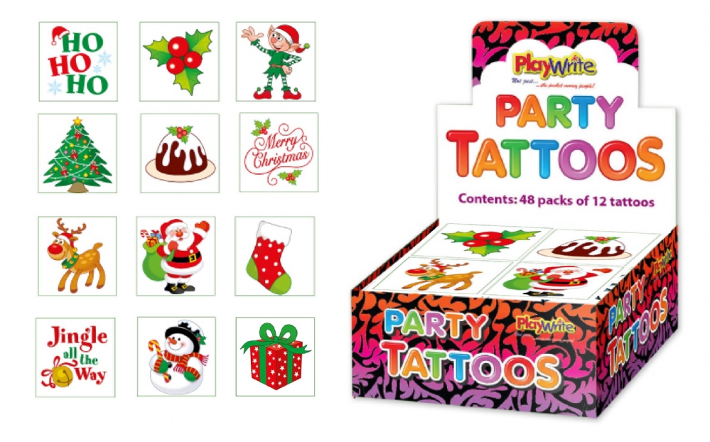 CFXNMZGR Pro Beauty Tools Tattoo Accessories Christmas Temporary Tattoo For  Kids Adul Assorted Cute Designs Stick Xmas Holiday Birthday Party Favors -  Walmart.com